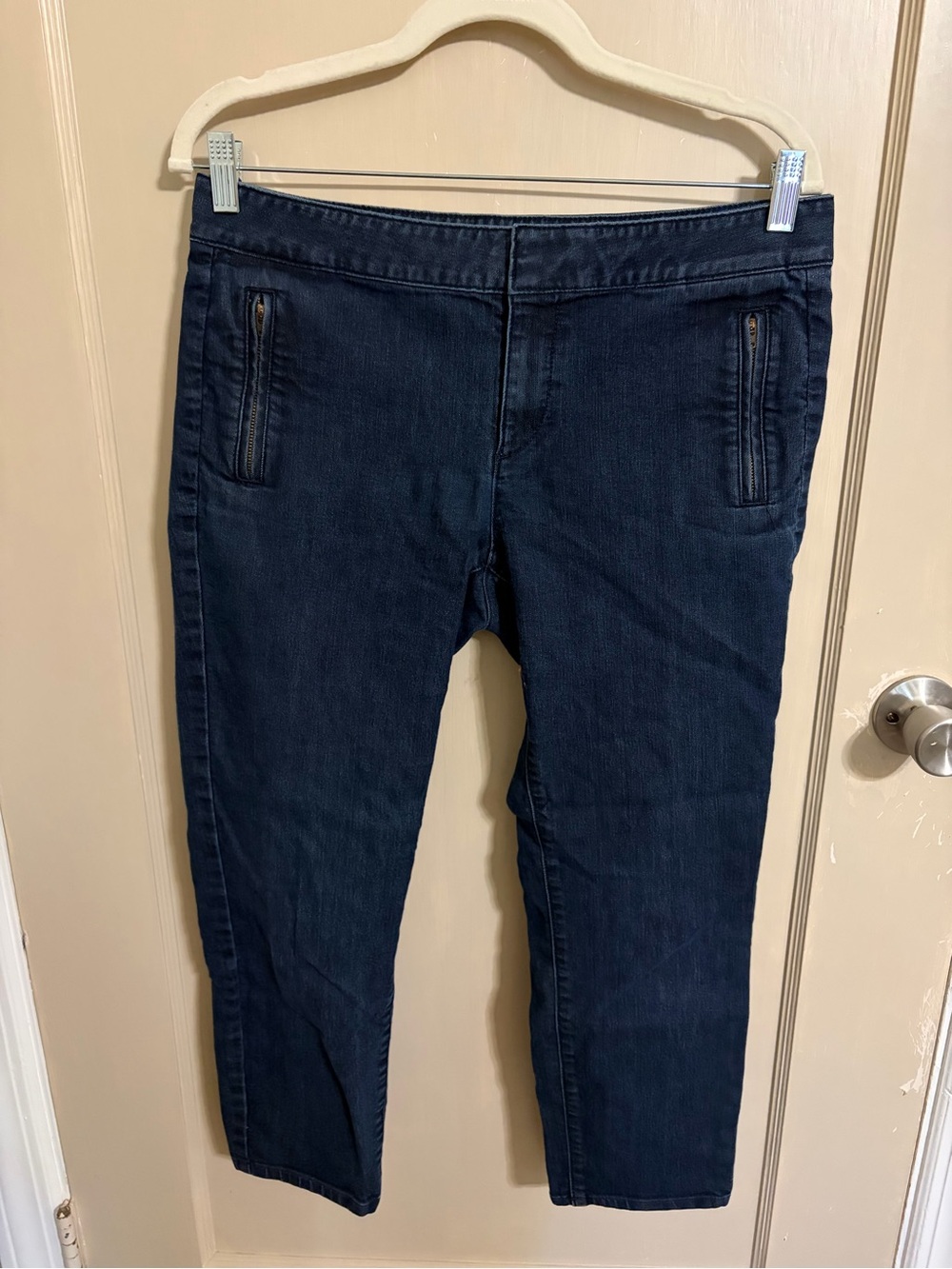 Ann Taylor Navy Cropped Slim Stretch Jeans